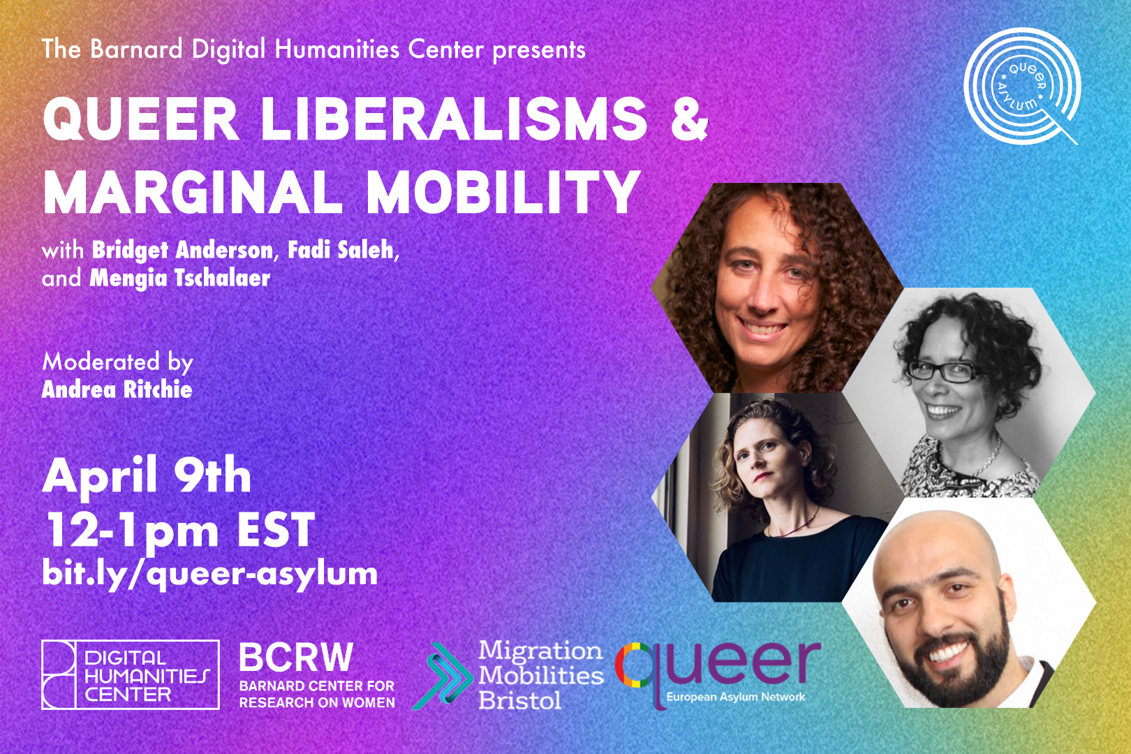 Slide with event information of Queer Liberalisms & Migrational Mobility