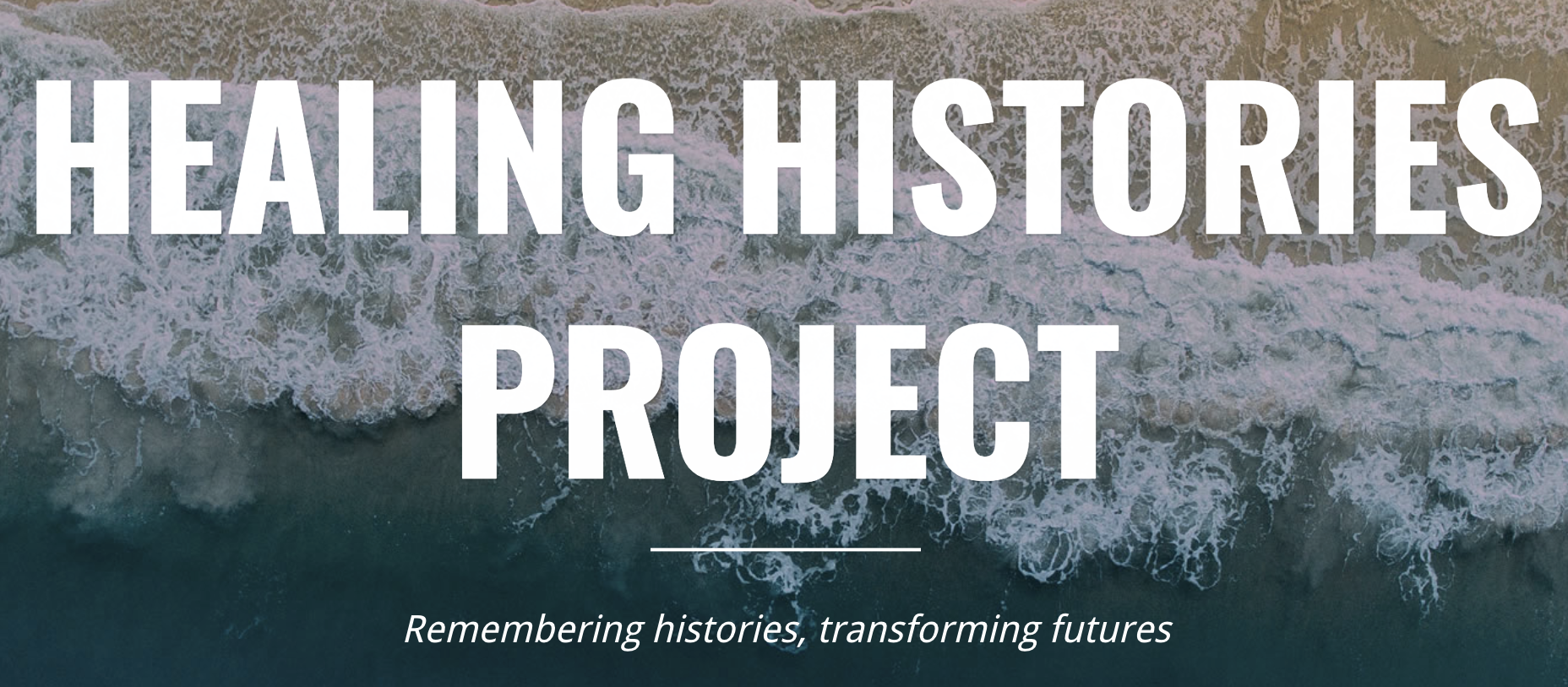banner reading "Healing Histories Project: Remembering Histories, Transforming Futures"