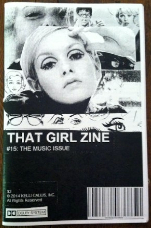 zine cover: That Girl #15. Collage of glamorous people (Nico?) and eyeglasses