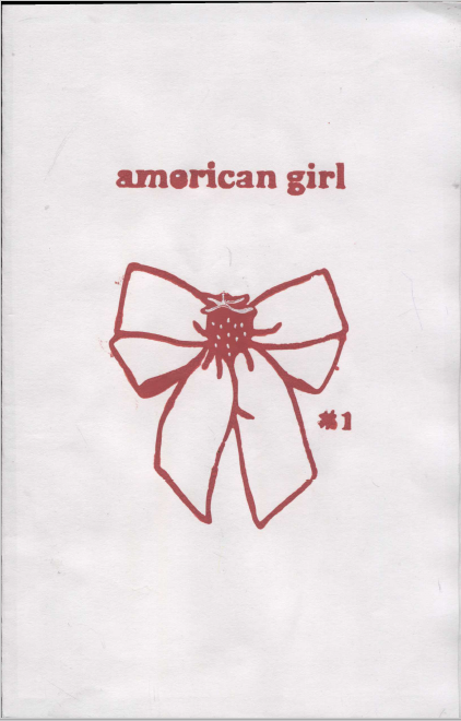zine cover: lower case title, gift bow with a strawberry in the middle