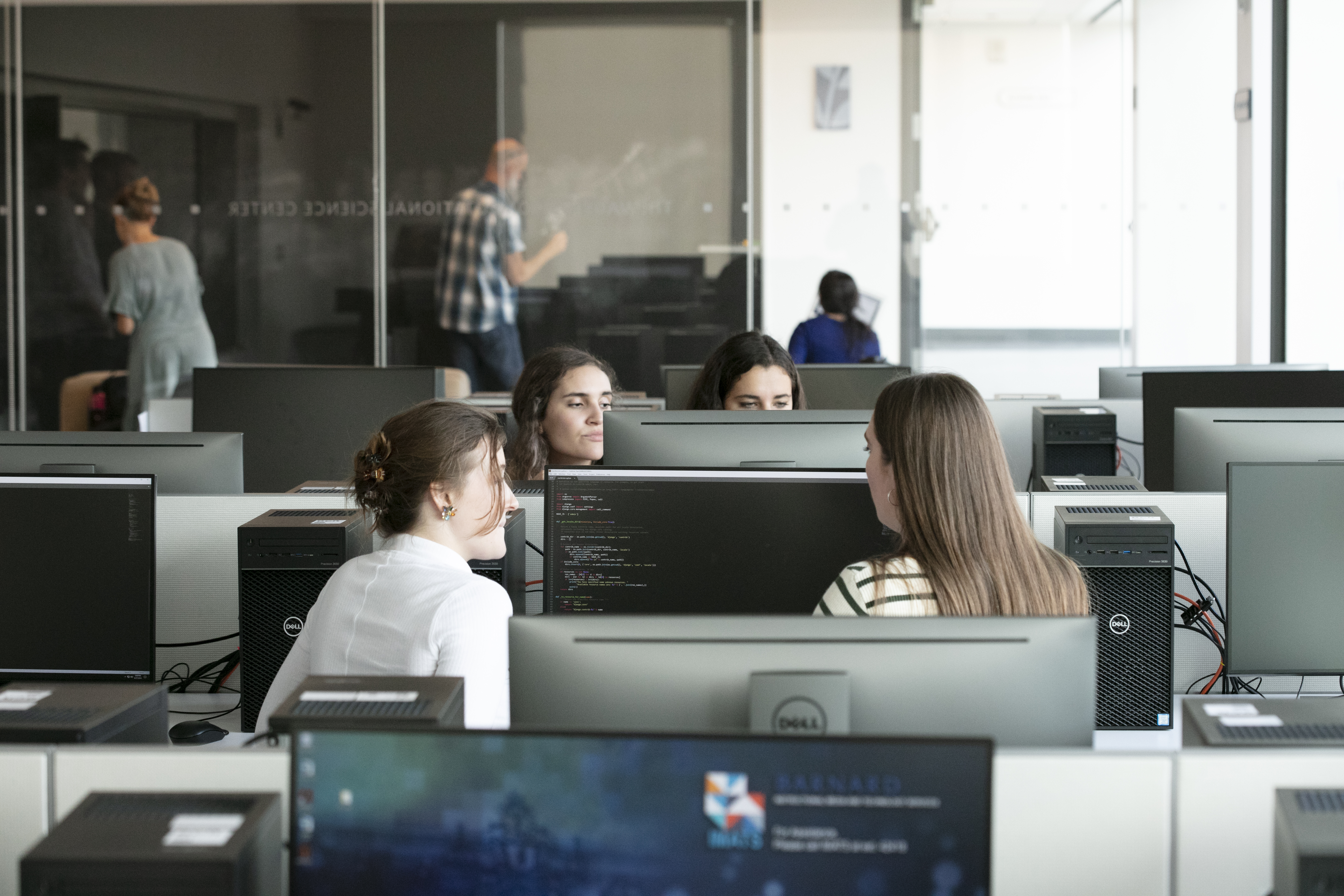 students coding in the CSC