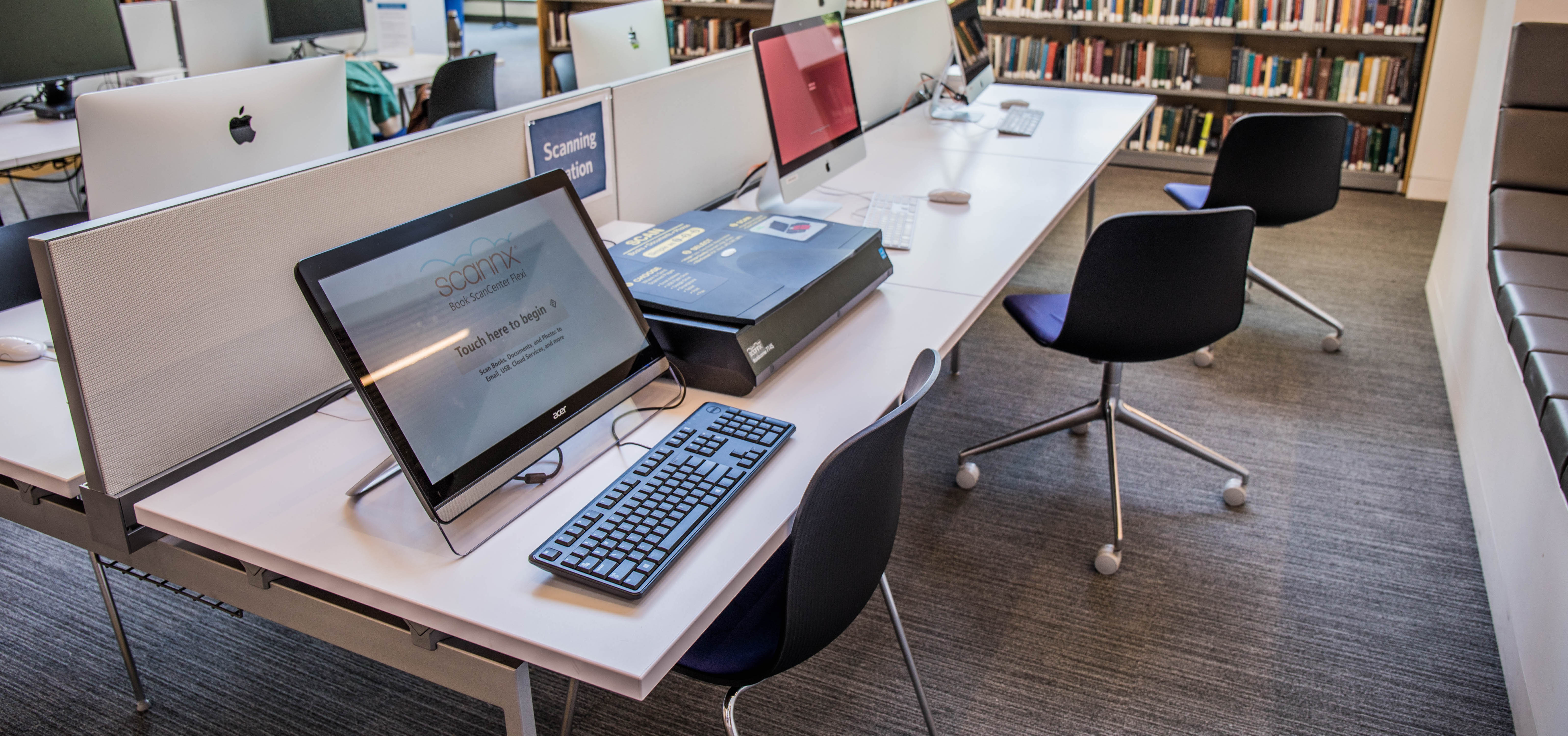 scanning station in the open computer lab