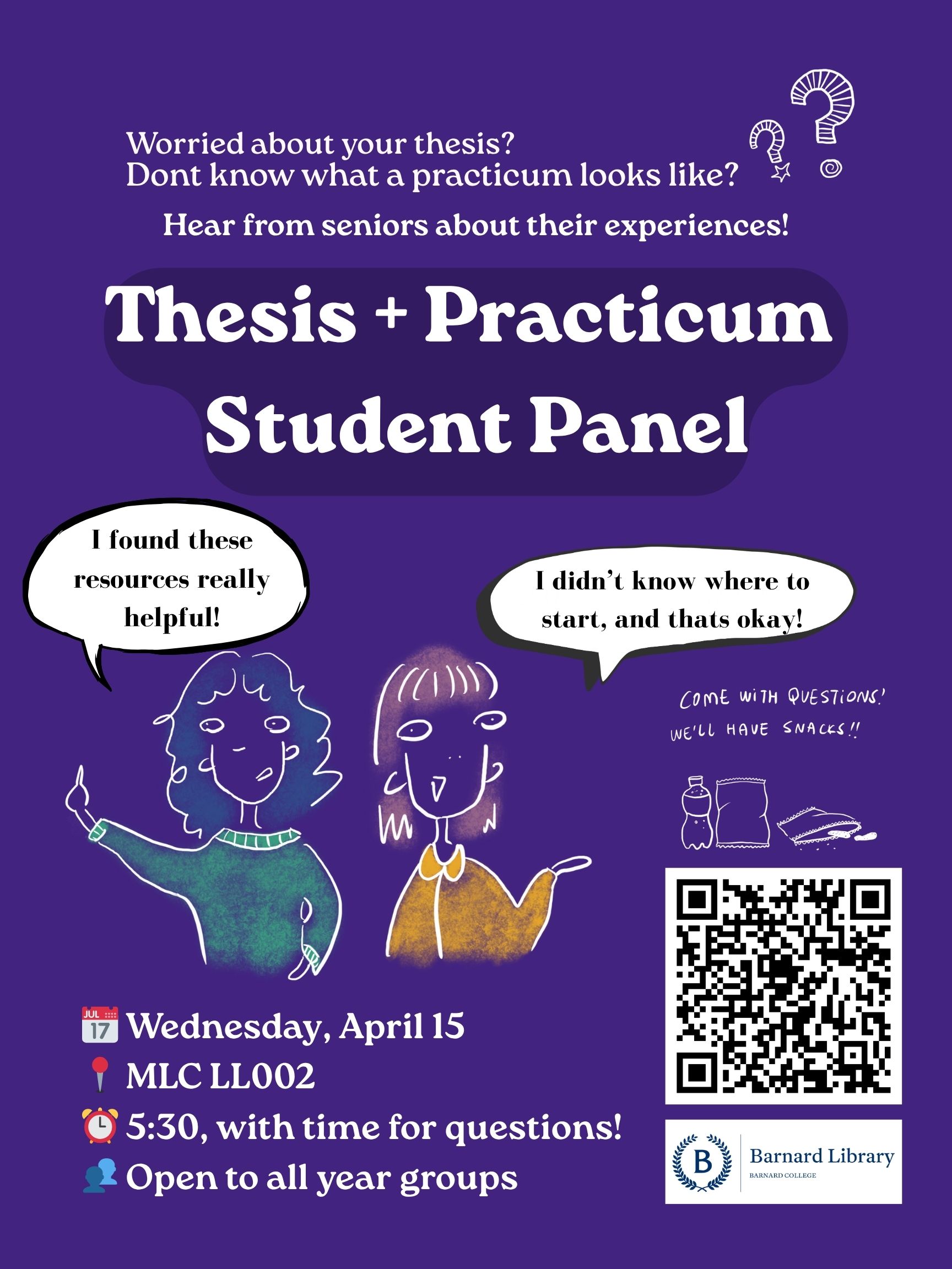 Thesis and practicum student panel flyer