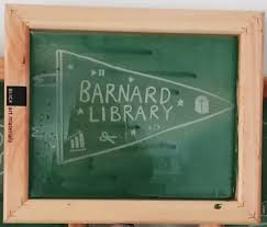Barnard Library pennant silkscreen frame