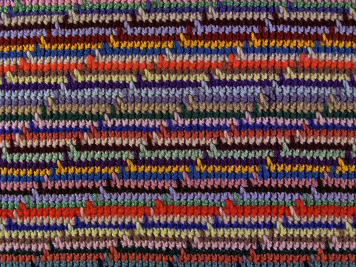 Blanket Statement 1 Still: Colored knit pattern